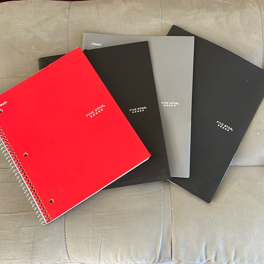 Never used folders and notebook
